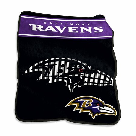 LOGO BRANDS Baltimore Ravens 60x80 Raschel Throw 603-26X